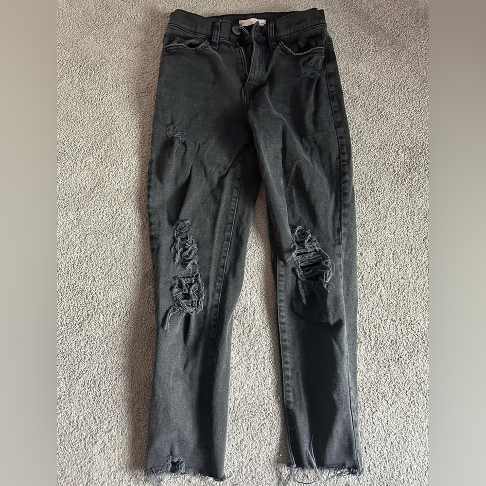 Black ripped jeans